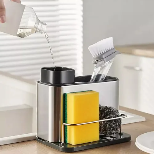 Dispensador De Jabón Y Organizador De Cocina Escurridor