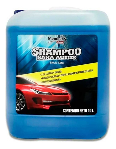 Shampoo Jabón Para Auto Efecto Cera 10 Litros Members Choice