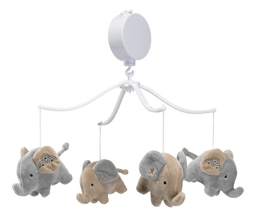 Elephant Love Musical Baby Crib Mobile   Juguete  Gris