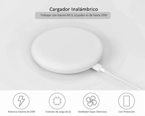 Xiaomi Mi Cargador Inalámbrico Carga Rápida 20W Blanco