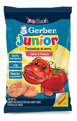 Snacks Gerber® Etapa 4 Tostaditas De Tomate 12x20g