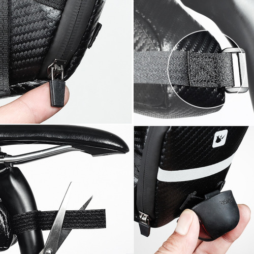 Imagen 4 de 9 de Bolsa Sillín Impermeable Bolsa Trasera Bicicleta Asiento