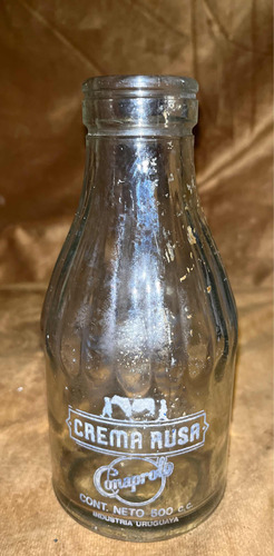 Botella Conaprole Antigua Crema Rusa 1/2 Litro De Colección