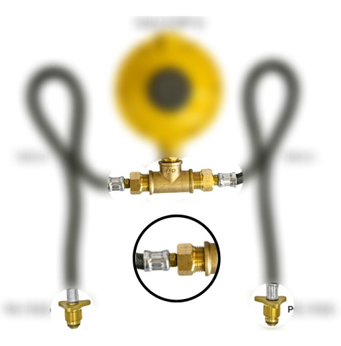 Imagem 2 de 2 de Válvula De Retenção Gás 1/2 Npt X 7/16 Para Pigtail P45