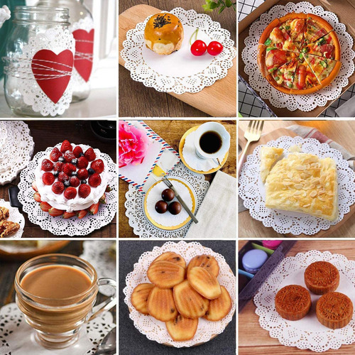 140 Piezas Doilies Decoración De La Mesa Papel 85 Pulgadas