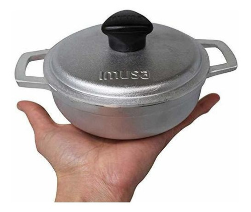 IMUSA GAU-80560 horno para cocinar y servir Mini caldero tradicional colombiano 2.6 Quart plata 