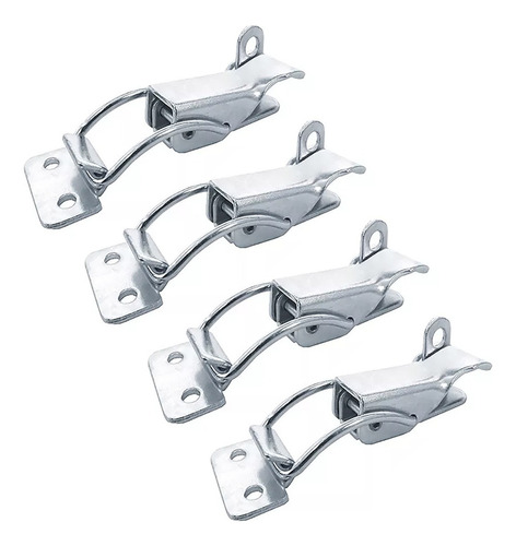 Kit Com 4 Fecho Engate Rápido Zincado P/ Cadeado 10cm Fb3/e2