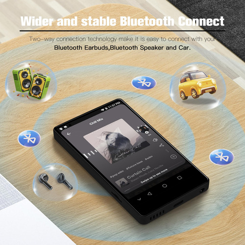 Reproductor Mp3 De 80 Gb Con Bluetooth Y Wifi, Reproducción
