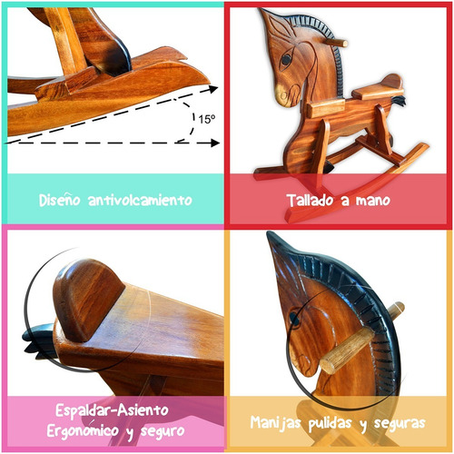 Caballo Madera Juguete De Niños Caballito Mecedor O Balancin