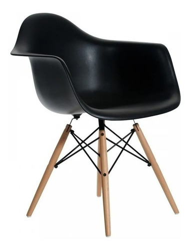 Silla Sillon Comedor Eames Nordica Moderno Patas Madera 