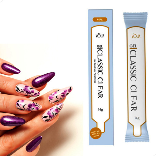 Refil Sachê Gel Construtor Volia 14g + Pote Eco Brinde Origi
