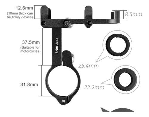 Imagen 3 de 5 de Soporte Celular Para Moto Aluminio Nuevo Modelo Pro 2