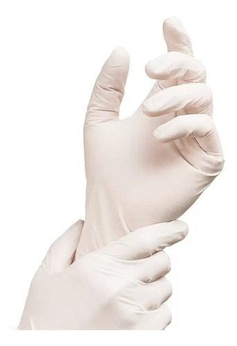 Guantes De Látex Caja De 100 Unidades Descartable Uso Medico