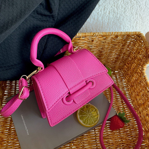 Bolso De Hombro De Color Sólido De Moda Elegante