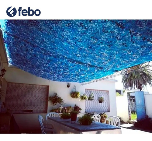 Imagen 2 de 10 de Red Malla Sombra 3x3m Toldo Uv Decoración Camuflada Febo