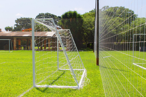 Par Rede Gol Futebol Society Suiço 5mts Fio 3mm (seda)