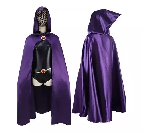 Cosplay Fantasia Ravena Jovens Titãs Teen Raven + Peruca