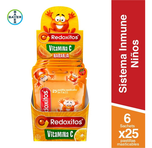 Kit Redoxitos Vitamina C Naranja 25 Masticables X 6und