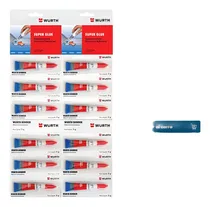 Comprar Pack 12 Pegamentos Instantaneo Superglue Tipo Gotita Wurth Agua
