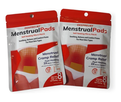 Parches Termicos Para Colicos Menstruales Alivia Dolor 24pzs