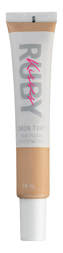 Base de maquiagem em creme Kiss New York skin tint Bisnaga base fluida efeito natural tom 130 - 30mL