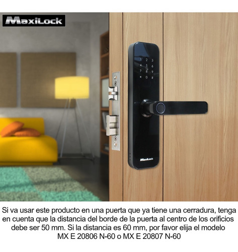 Cerradura Inteligente Maxilock Mxe 20806 - Backset 50