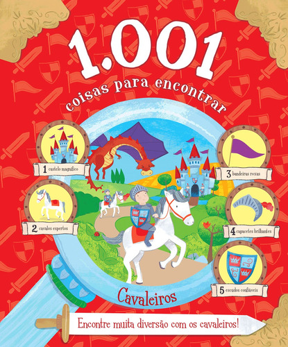 1.001 coisas para encontrar - Cavaleiros, de Books, Igloo. Ciranda Cultural Editora E Distribuidora Ltda., capa mole em português, 2019