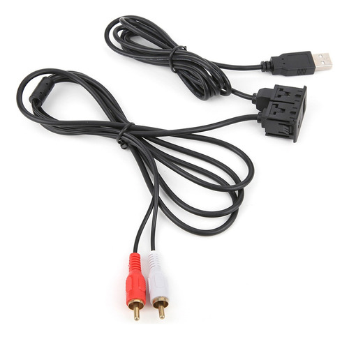 Cable De Extensión Usb Auxiliar Estéreo Hembra A 2 Rca