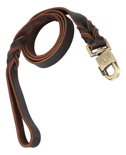 1 Collar Y Correa De Cuero Suave For Perros En Cadena Trenz