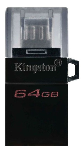 Memoria Kingston Usb-a+microusb Microduo3 Otg 64gb 3.2 Gen1 Color Negro Liso