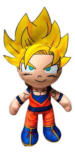 Peluche Sublimado Dragon Ball Goku Super Sayajin 28cm Nuevo