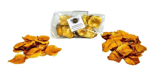 Imagem 6 de 7 de 500 Pétalas Artificiais Douradas Metalizadas Prateadas Ouro