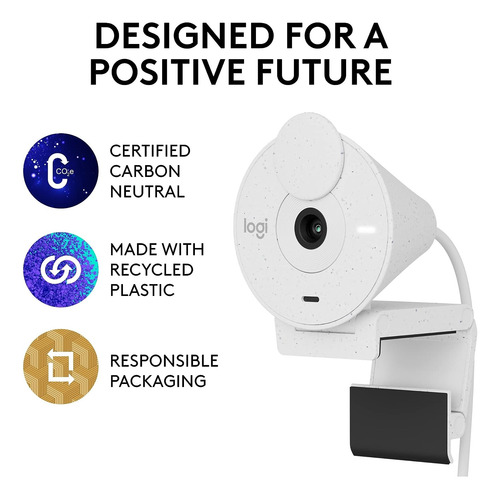Camara Logitech Brio 300 Fhd 1080p Con Modo Privacidad