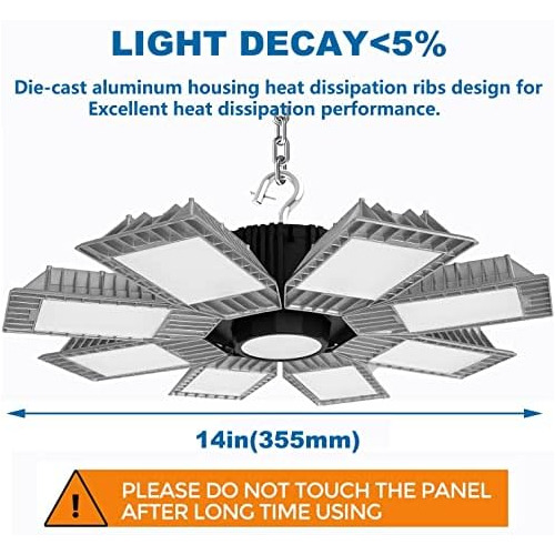 2-pack Hanging Led High Bay Light,250w 6500k-adjustable...
