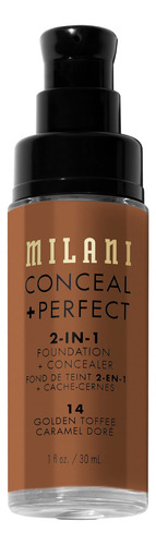 Base Milani Conceal + Perfect Golden Toffee 2 En 1, 30 Ml