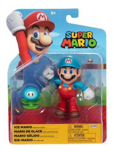 Mario Con Flor De Hielo  Articulado Super Mario Premium