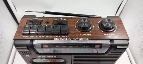 Radio Cassette Retro Audiopro Usb Mp3 Recargable 220v Opilas