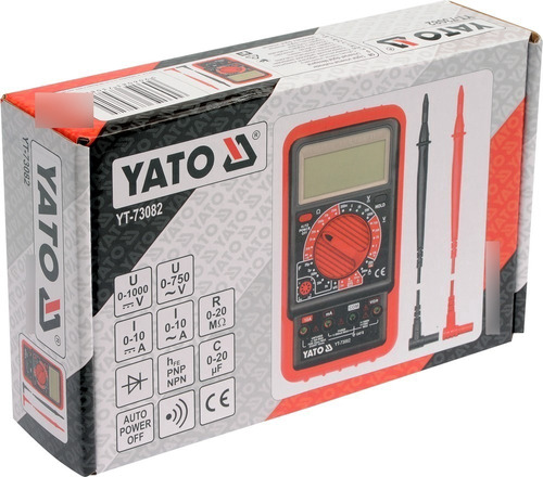 Multi Tester Digital 2 Pines Yt-73082 Cod. 900715 - Yato