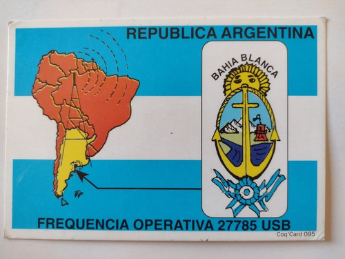 Tarjeta Radio Aficionado Qsl Bahía Blanca 