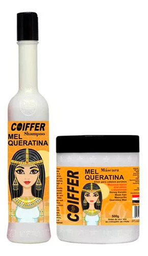 Kit Mel E Queratina Premium Coiffer 2 Itens Shampoo E Masc