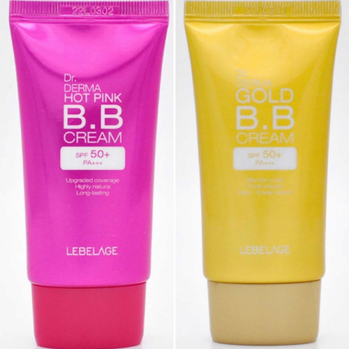 Cremas Base De Maquillaje Coreana_ Bb Cream_ Rosa & Oro_2pz