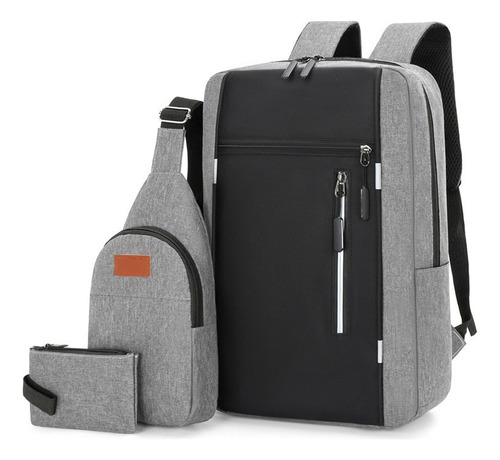 Mochila Black Heaimo Antirrobo Urbana Conjunto De 3 Piezas,gran Capacidad, Mochila De Moda, Solo Para Hombres, Resistente Al Agua Y Resistente Al Cort