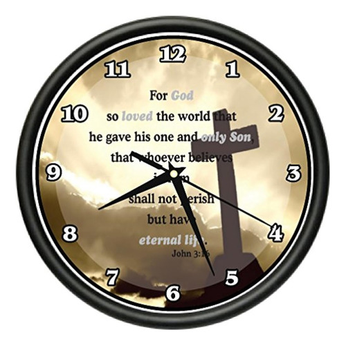 Juan 3 16 Reloj De Pared Dios Amó Tanto Al Mundo Que Él Dio 