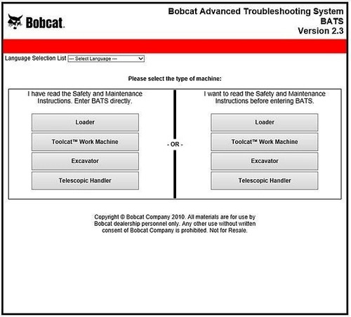 Bobcat Advanced Troubleshooting System