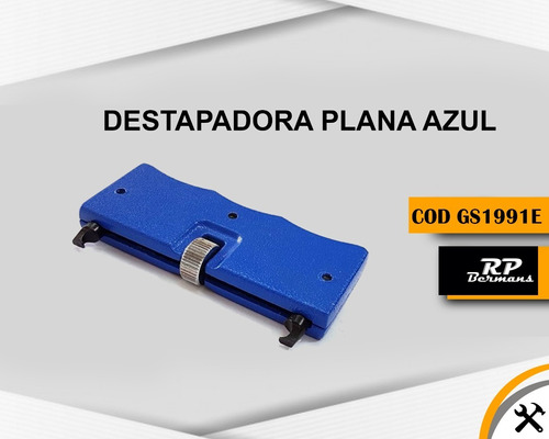 Destapadora Plana Azul  Para Relojeria