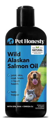 Pet Honesty Aceite De Salmon Salvaje De Alaska, Aceite De Pe