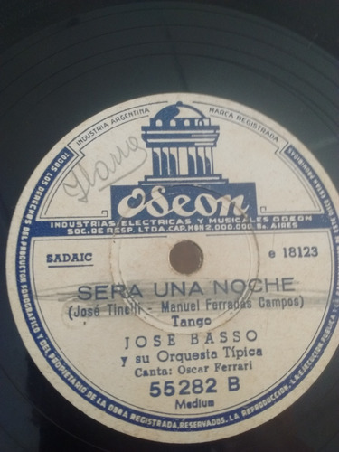 Jose Basso Jorge Duran Oscar Ferrari Disco Pasta Odeon C25