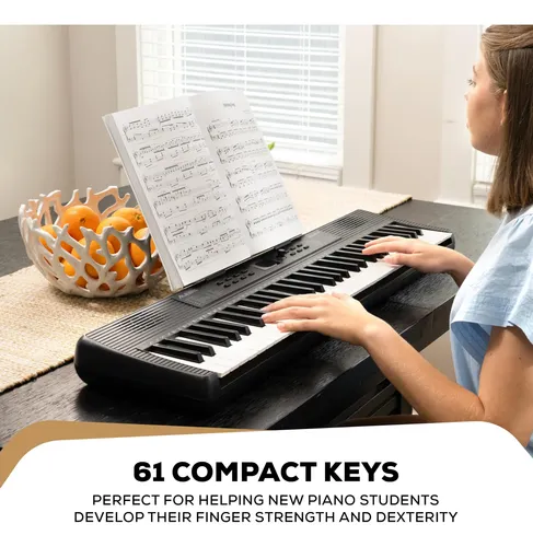 Piano De Teclado Alesis Melody 61 Mk4 Para Iniciantes 127v Preto