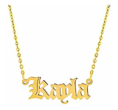 Collar Personalizado Nombre En Oro 18k