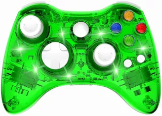 Joystick Xbox 360 Pawhits Inalambrico Verde